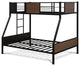 Jackson Full Twin Bunk Bed In Powder Coating Black Color