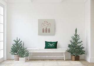 Cool Christmas Deer Accent Pillow, Forest Green, 14"x20"