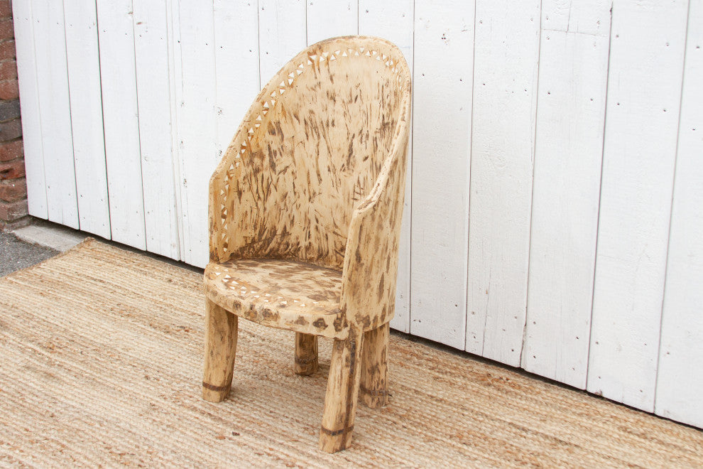 Tribal Bleached Wood Naga Chair