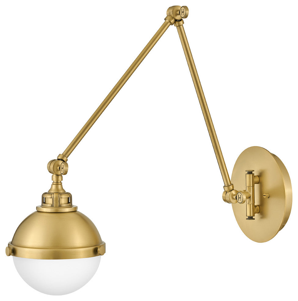 Hinkley 7" Fletcher Medium Single Light Wall Sconce - Satin Brass