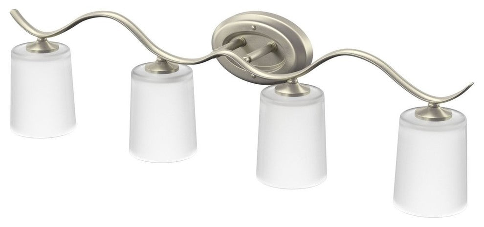Inspire Collection 4-Light Bath Light, Brushed Nickel