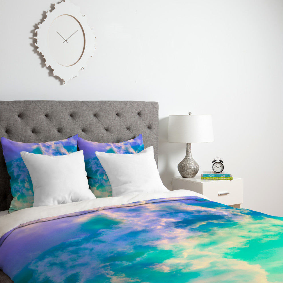Deny Designs Caleb Troy Mountain Meadow Painted Clouds Duvet Cover - Lightweight