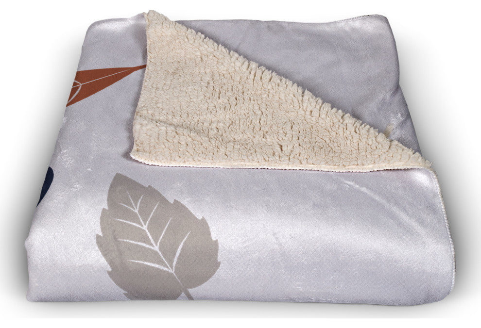Fall Breeze Autumn Leaves 50x60 Sherpa Fleece Blanket