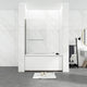 34" W x 58" H Pivot Tub Door, Clear Tempered Glass, Chrome