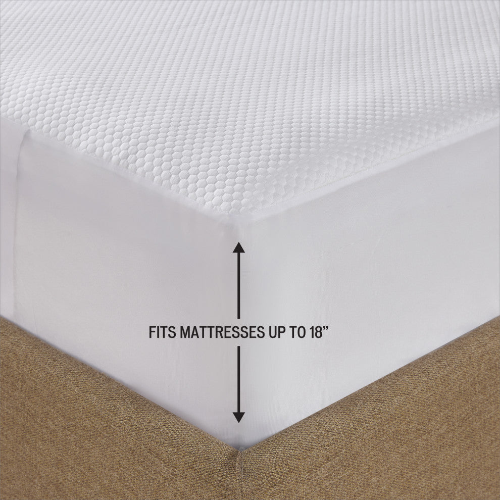 Beautyrest Cool Touch Double Knit Heated Mattress Pad Soft Flexible Wires, White