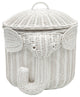 Rattan Elephant Storage Basket, White