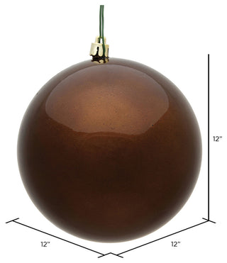 Vickerman 12" Mocha Candy Ball Ornament