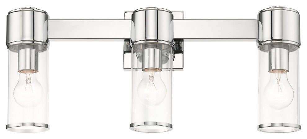 Livex Lighting Quincy 3-Light Polished Chrome Vanity Sconce