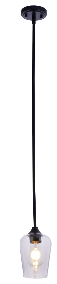 Lazzur Montauban 1 Light 5" Matte Black Pendant