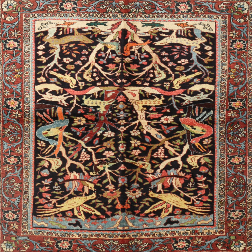 Ahgly Company Indoor Square Traditional Area Rugs, 7' Square