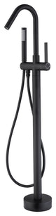 Single Handle Floor Mounted Tub Faucet, Matte Black