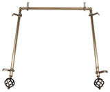 Walter Multi Angle Ceiling Rod 120-170 inch, Antique Brass, Three Sided