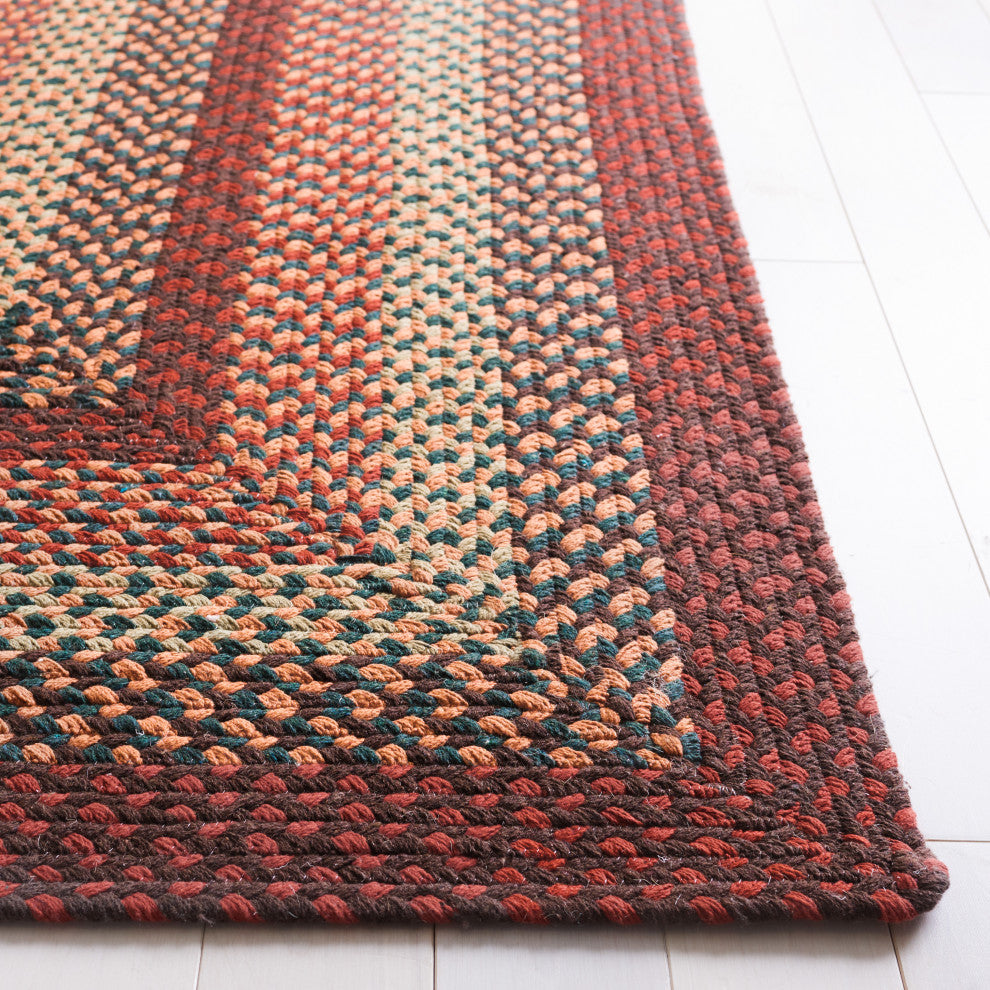 Safavieh Cape Cod Collection BRD651Z Rug, Brown/Rust, 2'3" X 8'