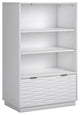 Sauder Morgan Main Contemporary Engineered Wood Bookcase with Drawer in White