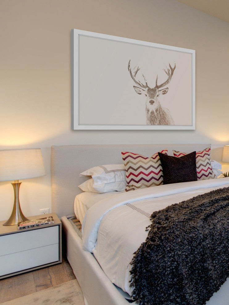 Marmont Hill, "Buck Stare 2" Framed Painting Print, 24x16