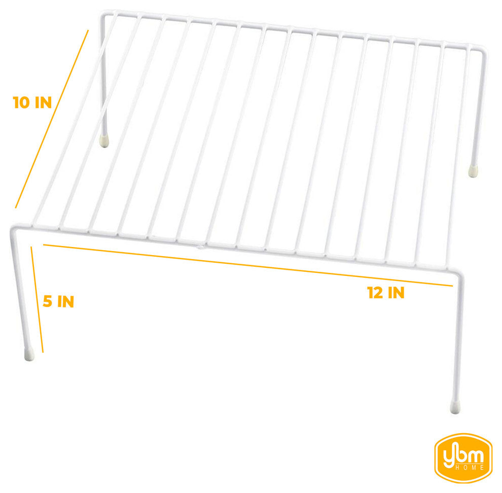 YBM Home Wire Kitchen Cabinet and Counter Shelf Organizer, White, 12"l X 10"w X 5"h, 1-Pack
