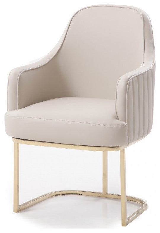 Gray Gold Modern Dining Chair