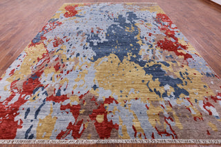 10' 0" X 14' 0" Abstract Hand Knotted Wool Rug Q8985