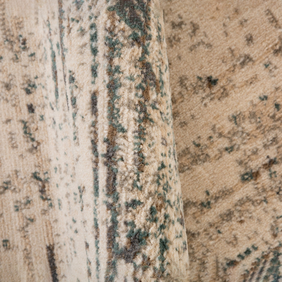 Alpine Grace Area Rug, Ivory, 6'7" x 9', Striped