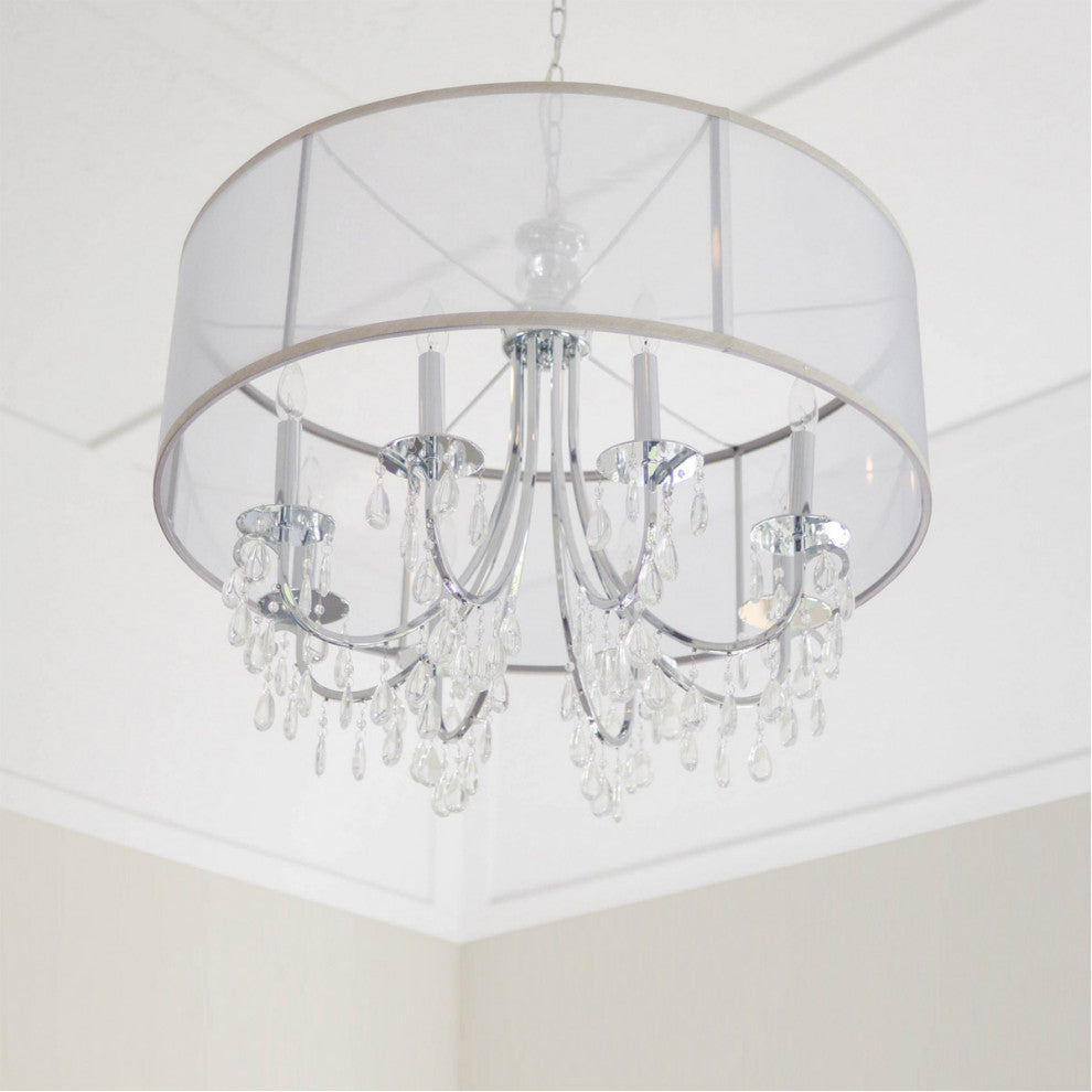 Hampton 8-Light Chandelier, Polished Chrome Finish