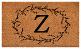 Calloway Mills Rustic Leaf Vine Monogrammed Doormat, 24"x48", Letter Z