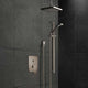 Bravat Ceiling Mounted Square Shower Set, Valve Mixer 3-Way Concealed