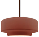 Radiance Medium Tier Pendant, Canyon Frame, Brushed Brass, LED, Rigid Stem Kit
