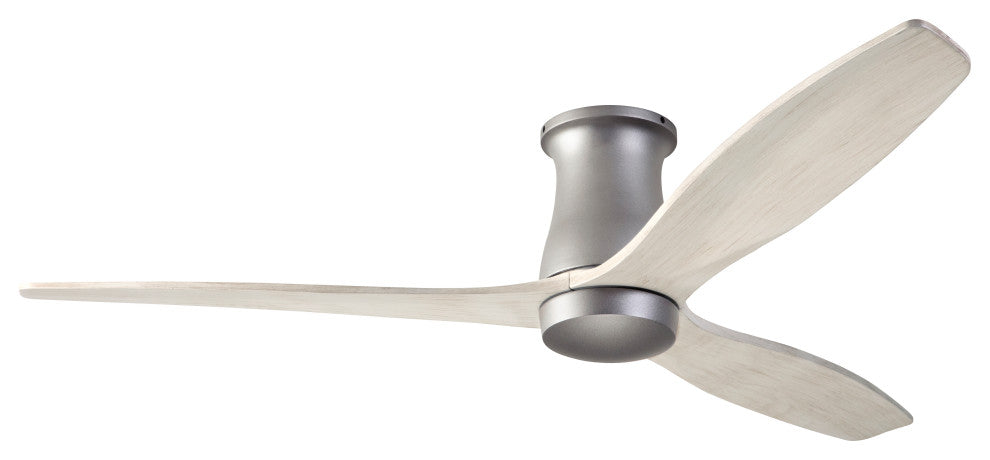 Arbor Flush Fan, Graphite, 54" Whitewash Blades, No Light, Wall Control