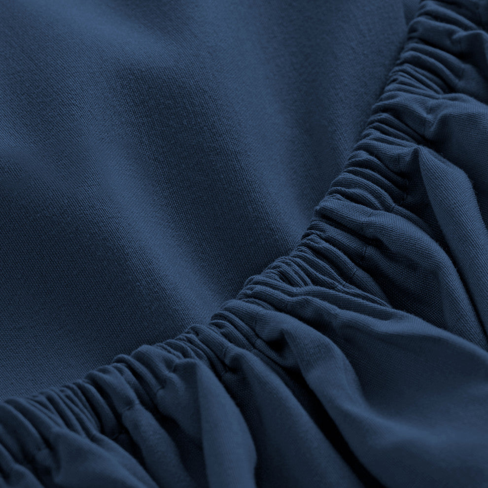 Bare Home Microfiber Fitted Sheets - Set of 2, Dark Blue, Queen