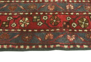 Fine Vintage Distressed Bibiana Ivory/Red Runner, 3'11 x 8'11