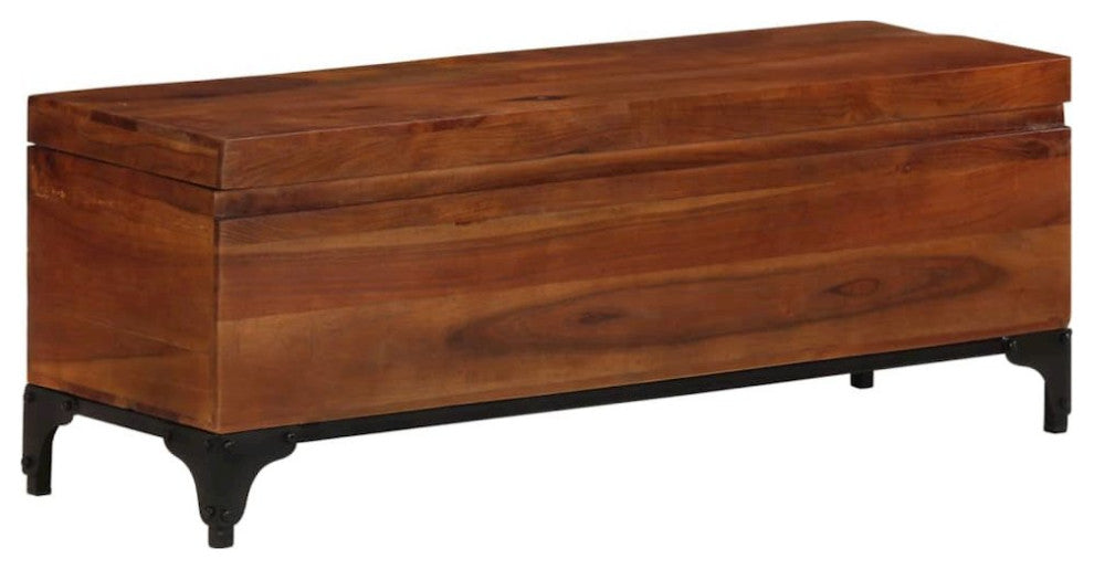 Storage Trunk 43.3X13.8X16.1 Solid Acacia Wood