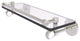 Clearview 16" Gallery Rail Glass Shelf with Twisted Accents, Satin Nickel