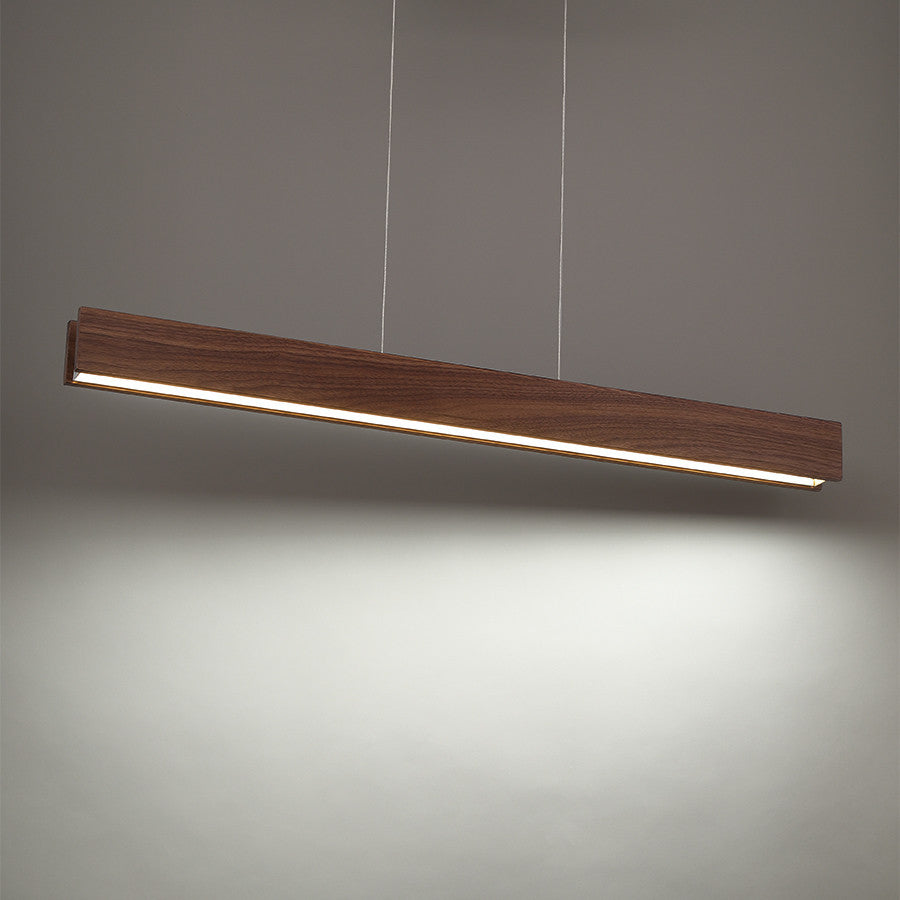 Drift 1 Light LED Linear Pendant in Dark Walnut
