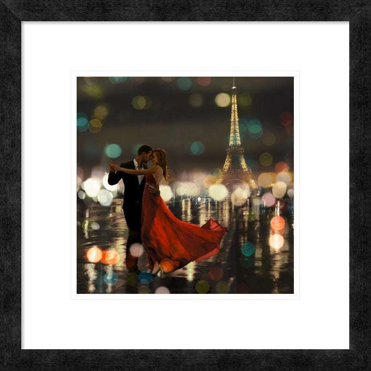 "Midnight in Paris" Framed Digital Print by Dianne Loumer, 20"x20"