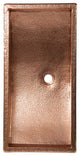 26" Rectangular Curved Bottom Hammered Copper Bathroom Sink, 17 Gauge