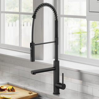 Pulldown Pot Filler Kitchen Faucet, Matte Black