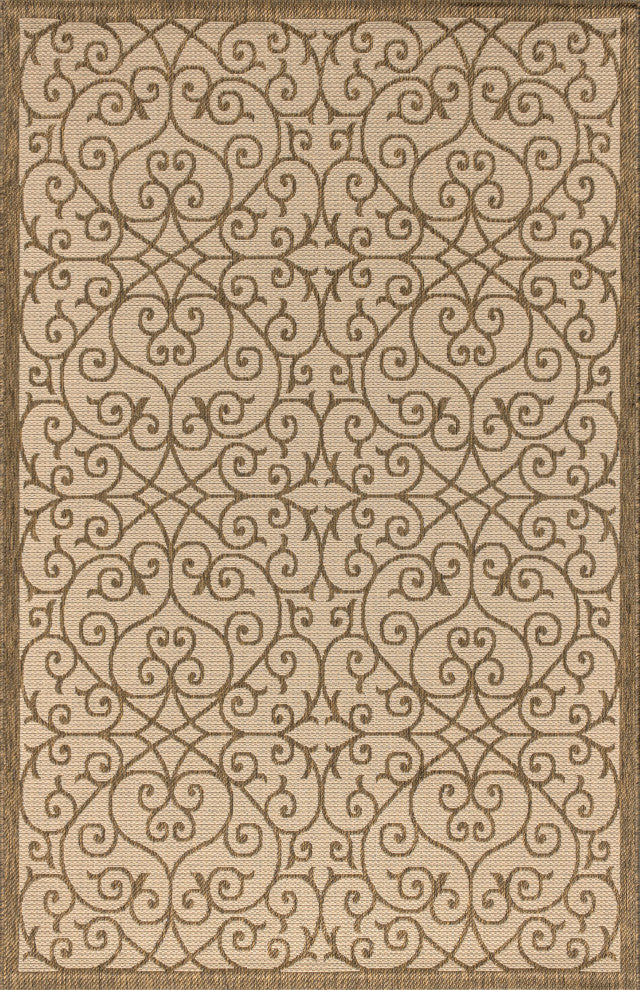 Madrid Vintage Filigree Textured Weave Indoor/Outdoor Area Rug