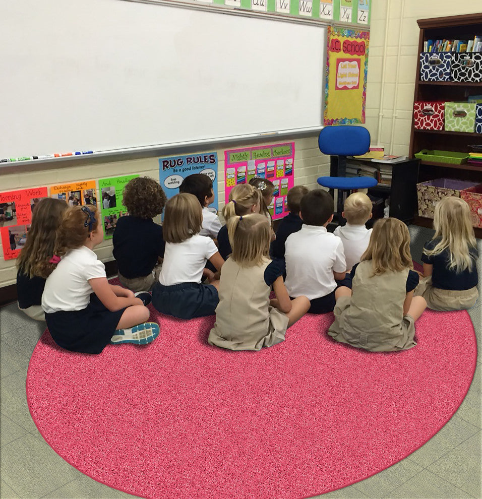 Kids Crazy Carpet Home School Area Rugs, People Pet Friendly, 12 Colors, Tickle