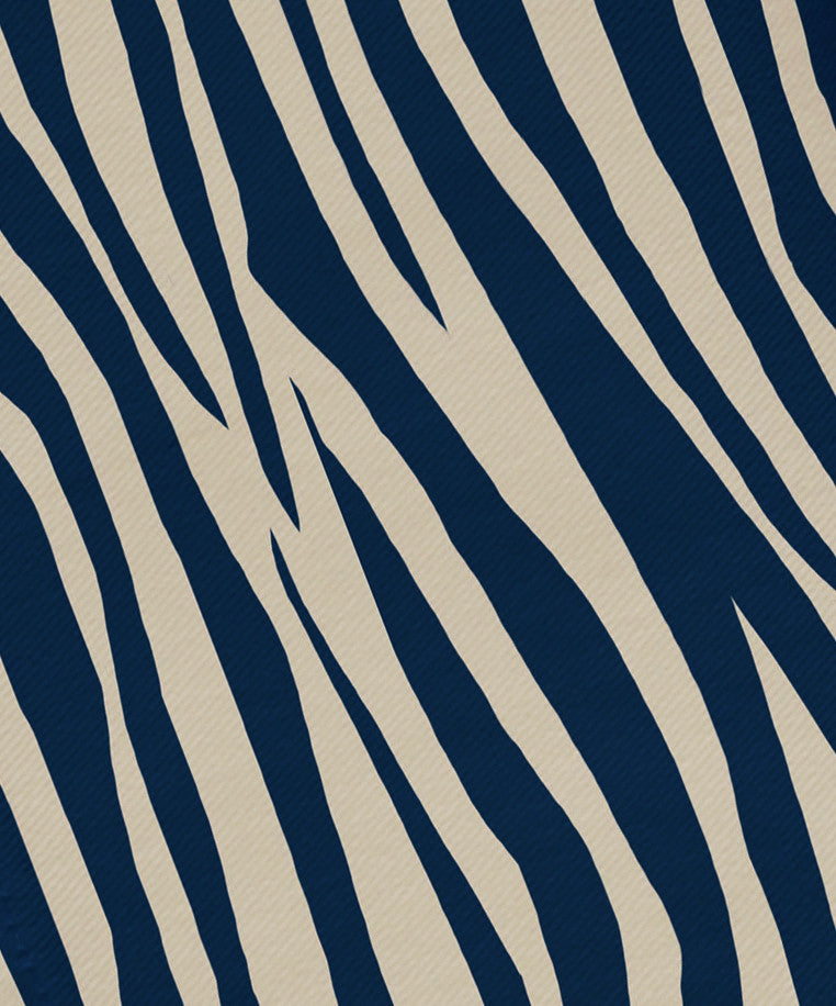 Wood Stripe, Print Napkin, Set of 4, Navy Blue