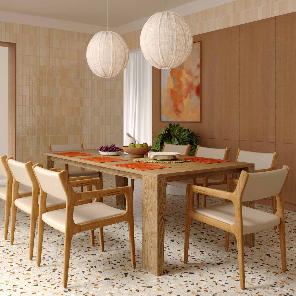 Ari Cream Vegan Leather Dining Chair, Set of 2
