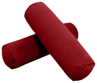 STYLE V6 Full Velvet Pipe Trim Indoor Daybed Bolster Pillow |COVER ONLY| AD369