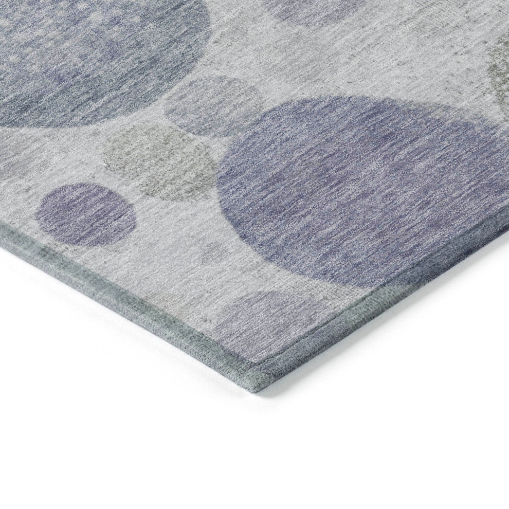 Machine Washable Indoor/Outdoor Chantille ACN1896 Violet 8' x 8' Round Rug