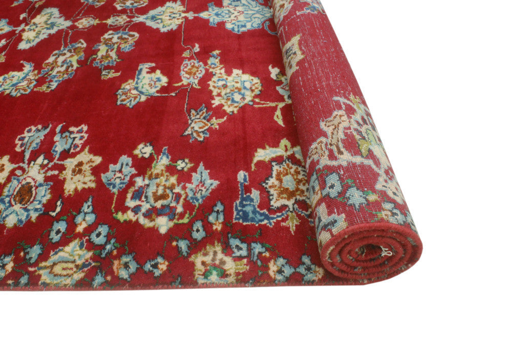 Fine Vintage Distressed Skyler Red/Blue Rug, 5'6x9'4