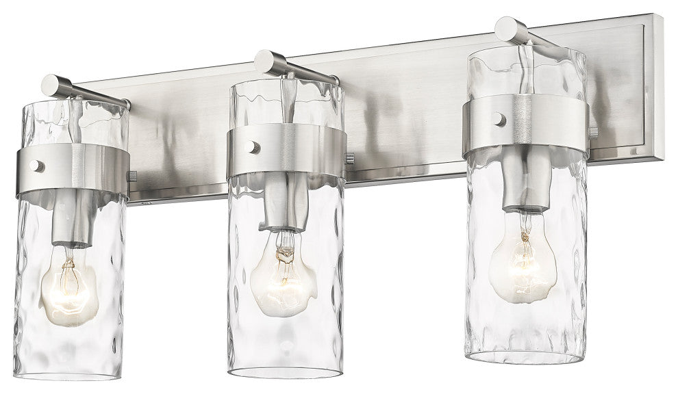 Zlite 3035-3V-BN 3-Light Vanity, Clear