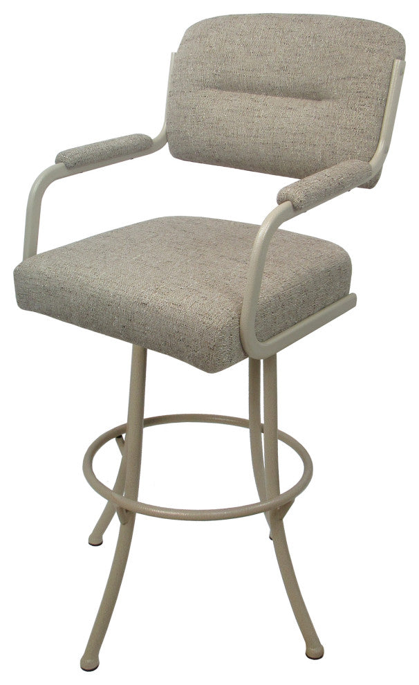 Swivel Counter Metal Bar Stool, Hemsath Driftwood - Beige, 26"