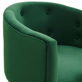 Savour Tufted Performance Velvet Accent Chairs - Set of 2-Emerald