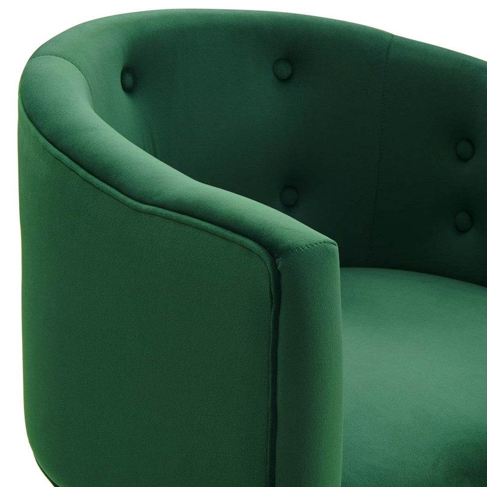 Savour Tufted Performance Velvet Accent Chairs - Set of 2-Emerald