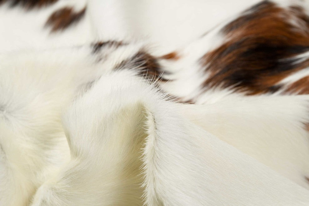 HomeRoots 60" x 84" Tricolor Cowhide Area Rug