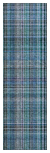 Premium Machine Washable Mayfield AMF541 Teal 2'3" x 7'6" Runner Rug