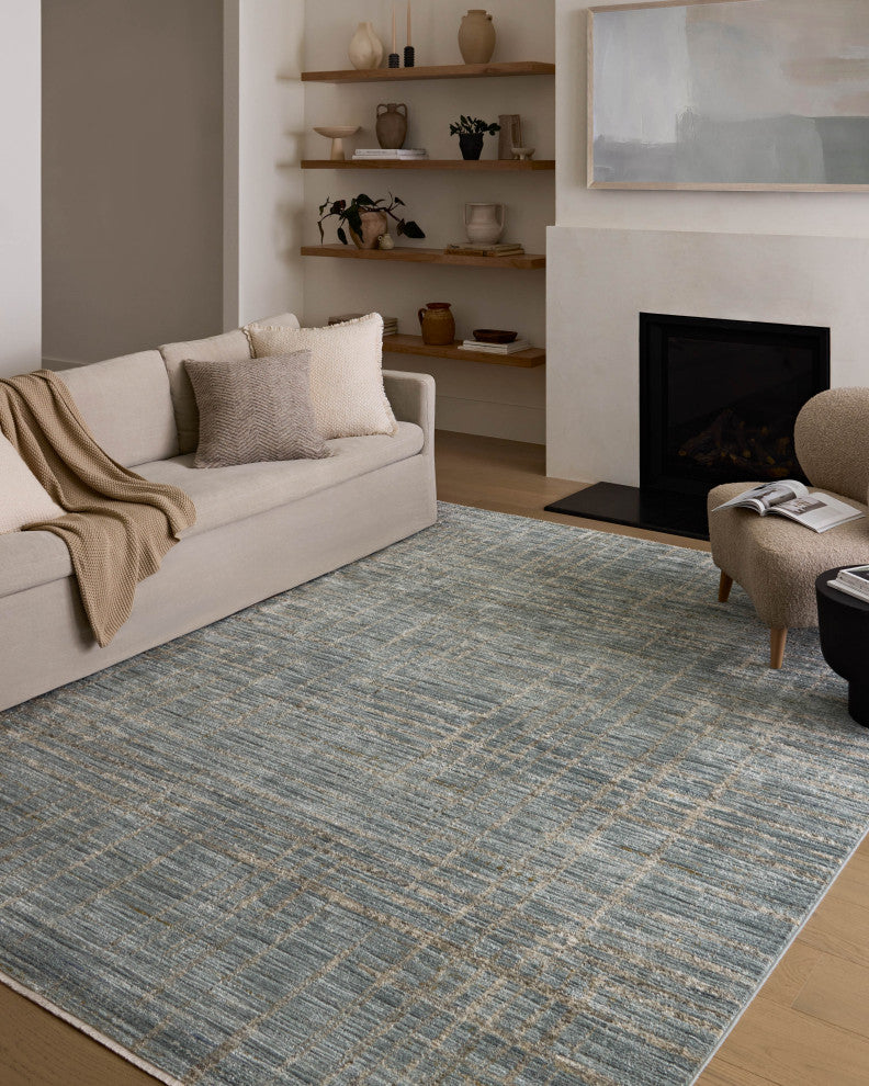 Loloi II Wade Area Rug, Spa / Sand, 5'-3" X 7'-9"